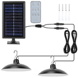Solar Shed Light Sensor Hanging Lamp Dual White Outdoor Lighting - Tophatter Daily Deals