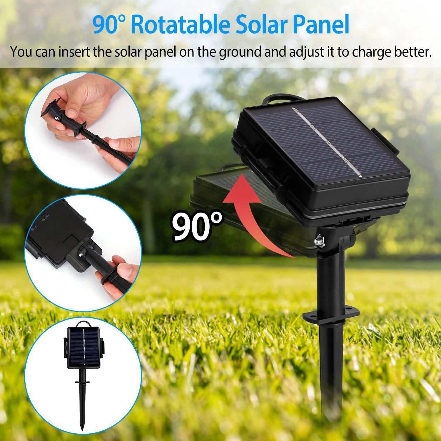 Solar Umbrella Outdoor String Light String & Fairy Lights - Tophatter Daily Deals