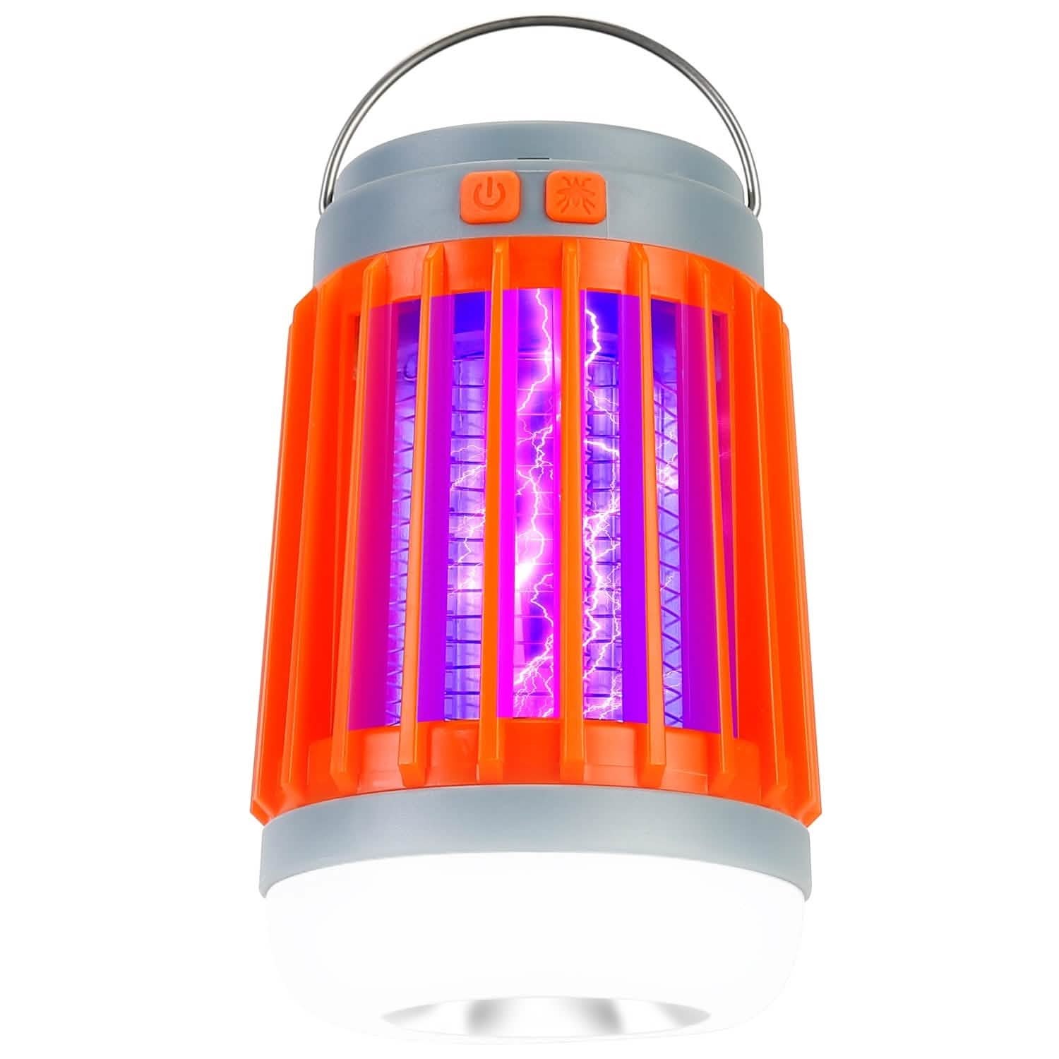 Solar USB Electric Bug Zapper with 5 Light Modes Hanging Hook Pest Control - Tophatter Daily Deals