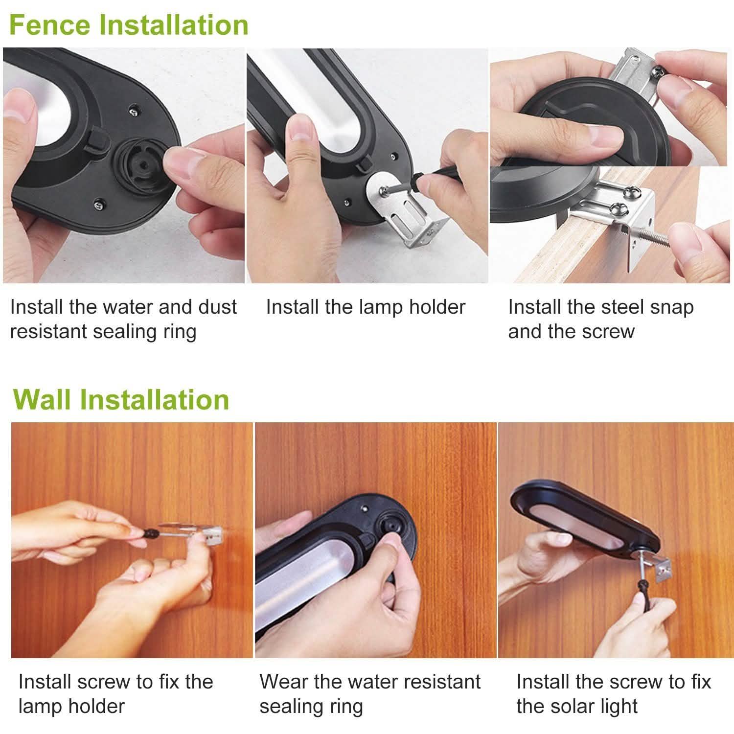 Solar Wall Light Outdoor 18 LED's Dusk to Dawn Fence Lamp Outdoor Lighting - Tophatter Daily Deals