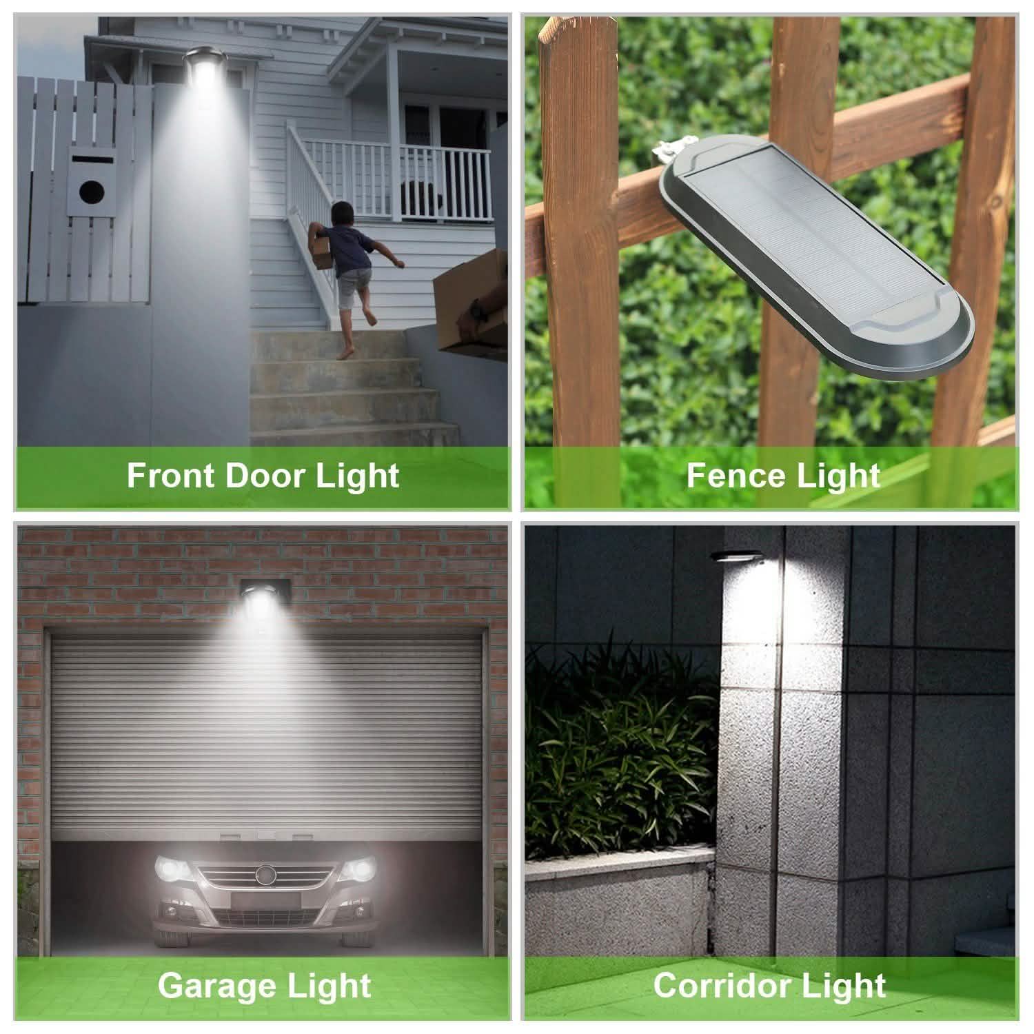 Solar Wall Light Outdoor 18 LED's Dusk to Dawn Fence Lamp Outdoor Lighting - Tophatter Daily Deals