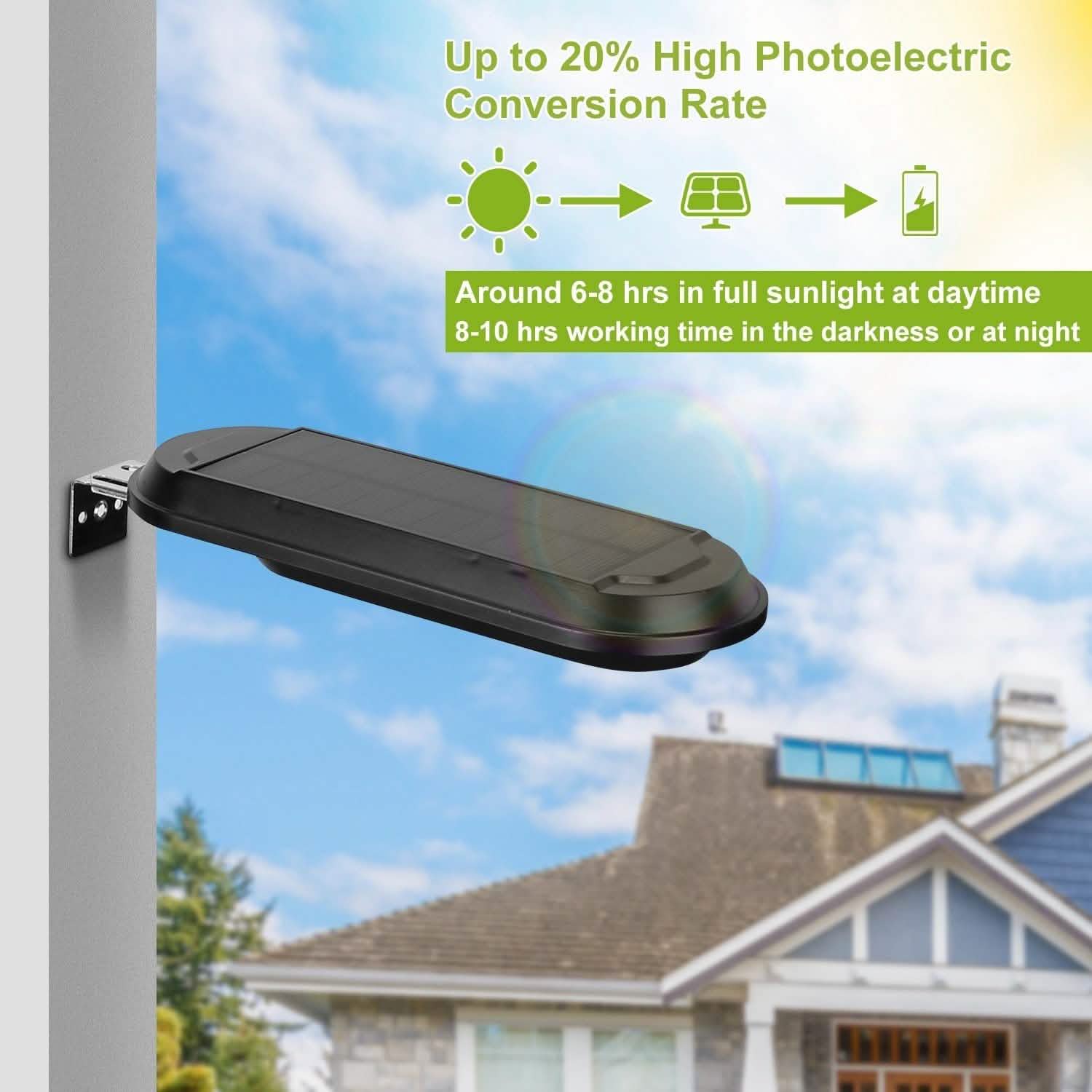 Solar Wall Light Outdoor 18 LED's Dusk to Dawn Fence Lamp Outdoor Lighting - Tophatter Daily Deals