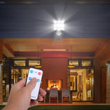 Solar Wall Light Outdoor Beads PIR Motion Sensor Remote Control Wireless Lamps Solar Outdoor Lights - Tophatter Daily Deals