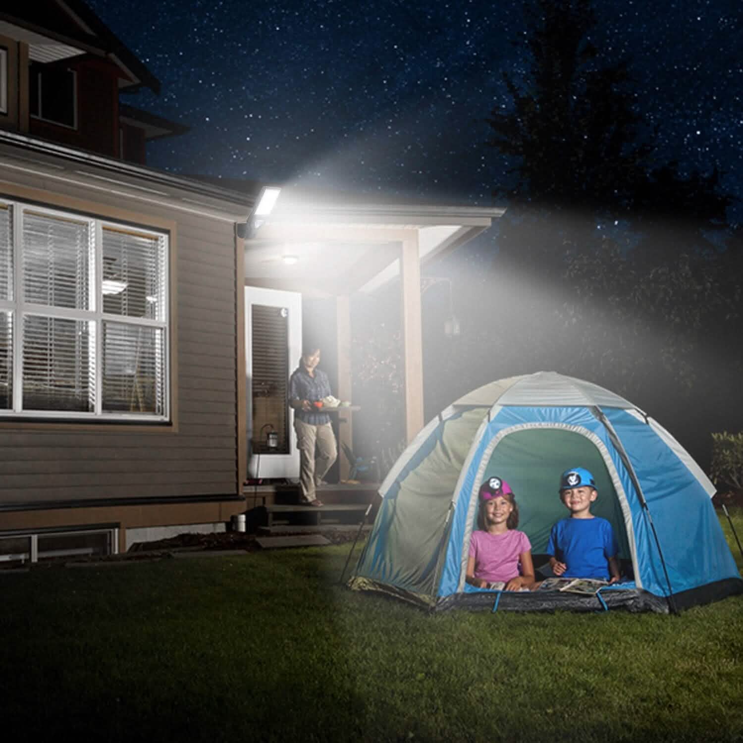 Solar Wall Light Outdoor Beads PIR Motion Sensor Remote Control Wireless Lamps Outdoor Lighting - Tophatter Daily Deals