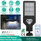 Solar Wall Light Outdoor Beads PIR Motion Sensor Remote Control Wireless Lamps Solar Outdoor Lights - Tophatter Daily Deals