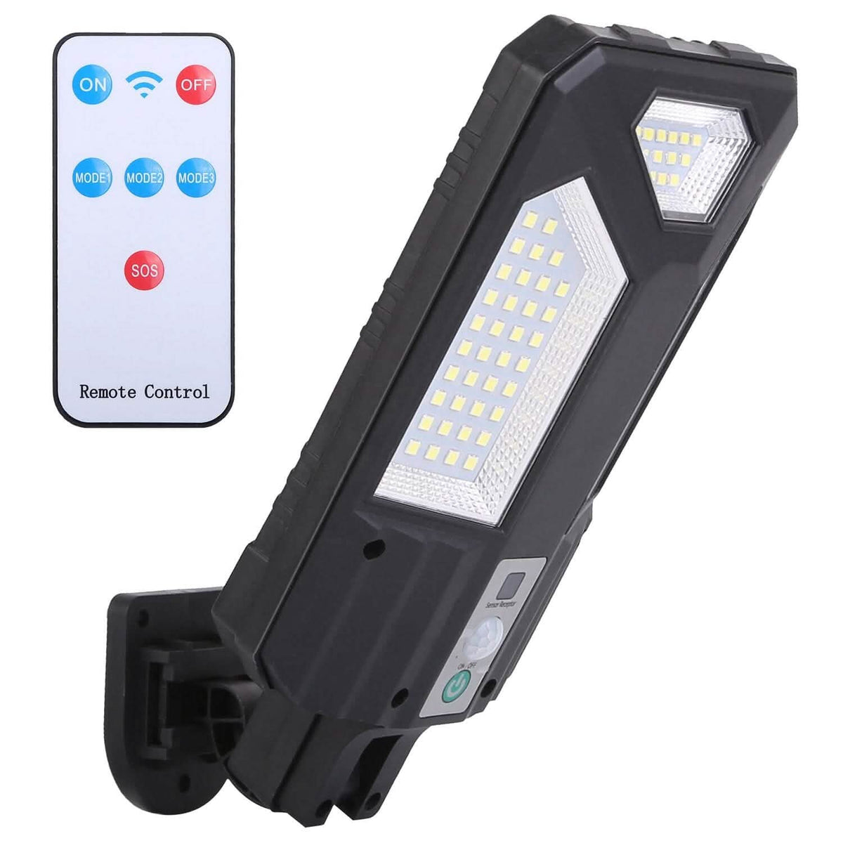 Solar Wall Light Outdoor Beads PIR Motion Sensor Remote Control Wireless Lamps Outdoor Lighting - Tophatter Daily Deals