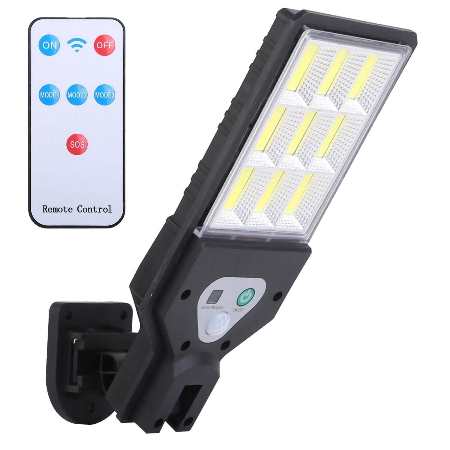 Solar Wall Light Outdoor Beads PIR Motion Sensor Remote Control Wireless Lamps Outdoor Lighting - Tophatter Daily Deals