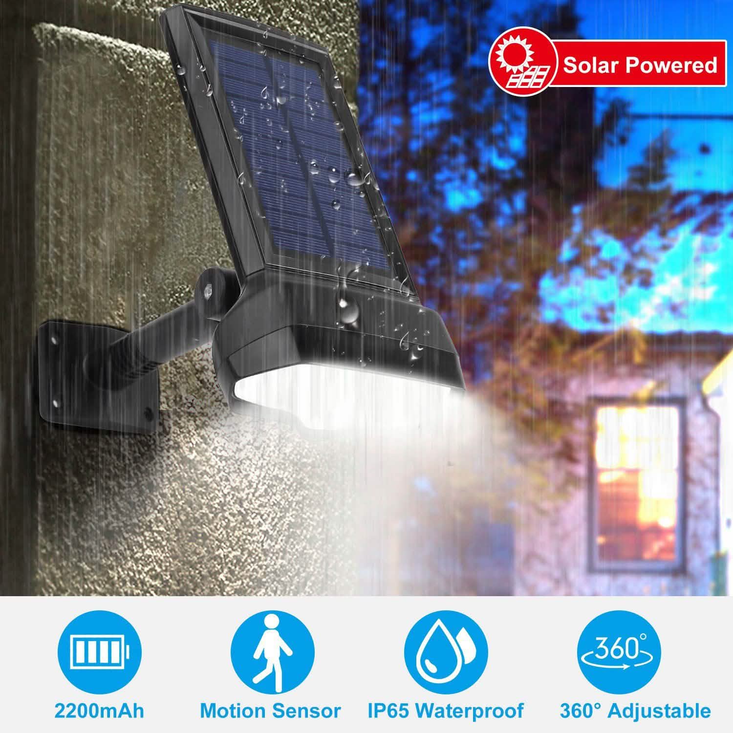 Solar Wall Light Outdoor Motion Sensor Light Outdoor Lighting - Tophatter Daily Deals