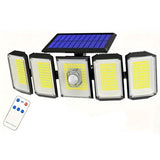 Solar Wall Light with 5 Adjustable Angle Heads 1-Piece Solar Outdoor Lights - Tophatter Daily Deals