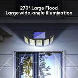 Solar Wall Light with 5 Adjustable Angle Heads Solar Outdoor Lights - Tophatter Daily Deals