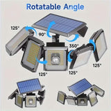 Solar Wall Light with 5 Adjustable Angle Heads Solar Outdoor Lights - Tophatter Daily Deals