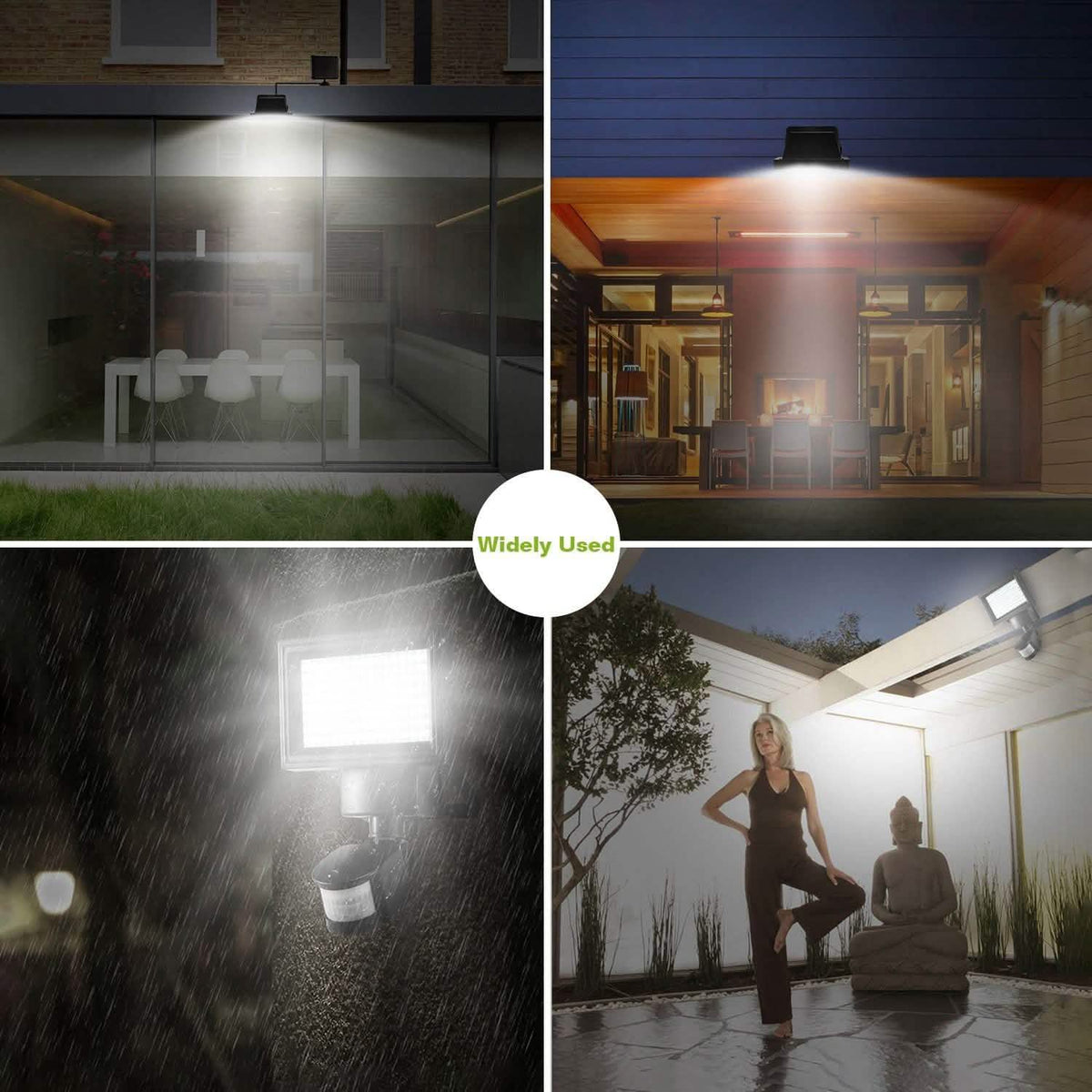 Solar Wall Lights 120 LEDs Outdoor Lighting - Tophatter Daily Deals
