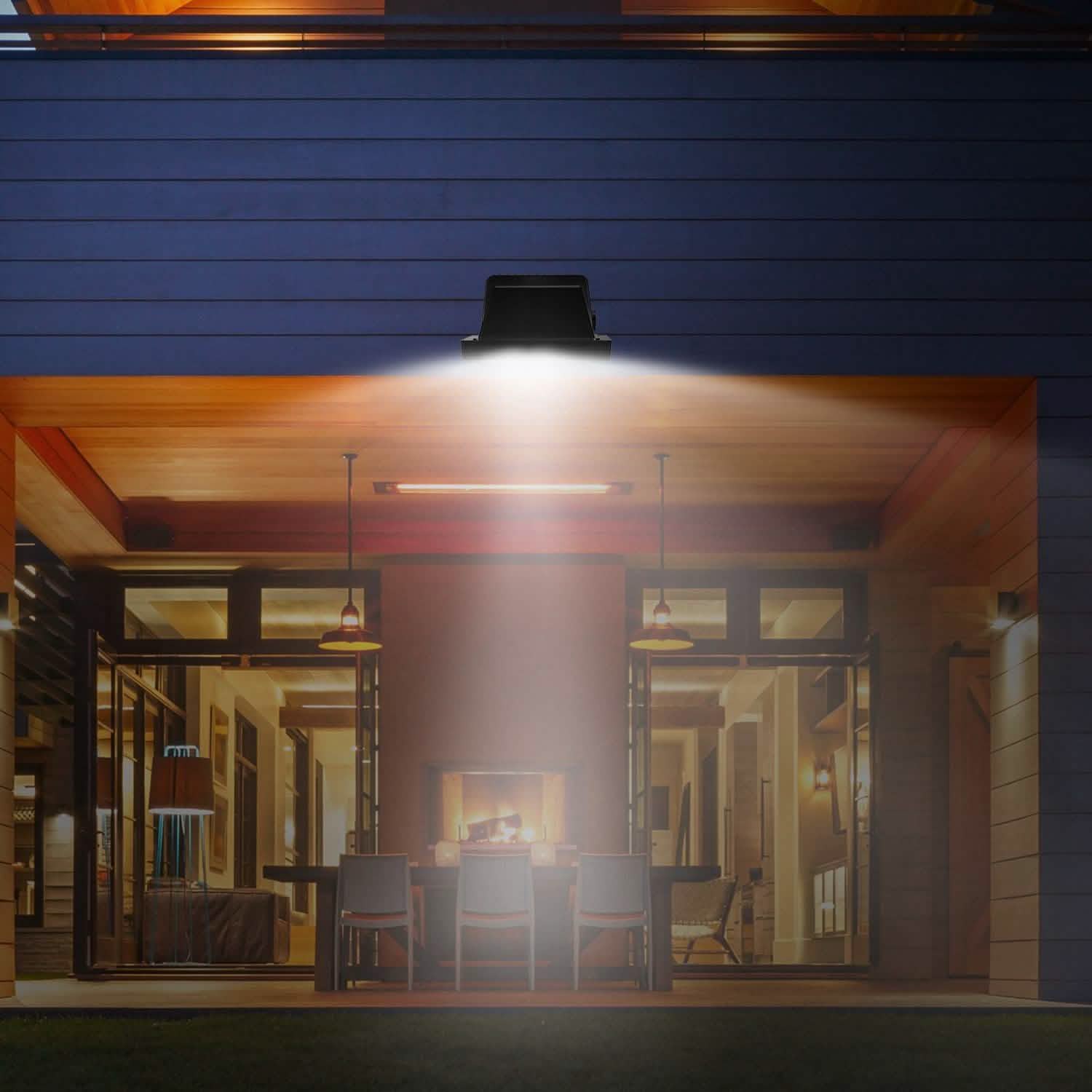 Solar Wall Lights 120 LEDs Outdoor Lighting - Tophatter Daily Deals