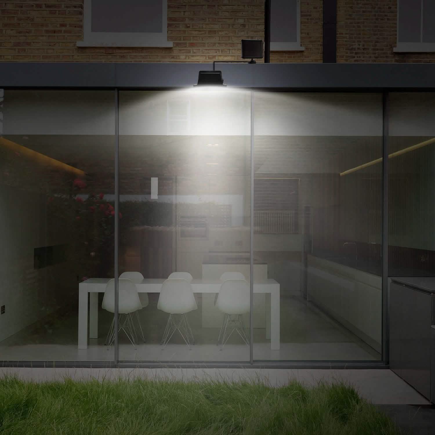 Solar Wall Lights 120 LEDs Outdoor Lighting - Tophatter Daily Deals
