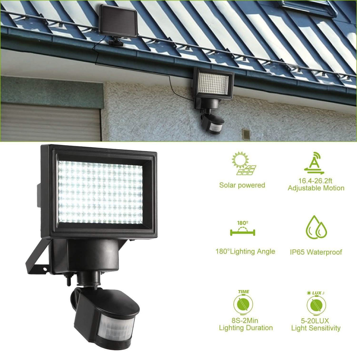 Solar Wall Lights 120 LEDs Outdoor Lighting - Tophatter Daily Deals