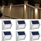 Solar Waterproof Outdoor Lights Cool White 6 Pack Solar Outdoor Lights - Tophatter Daily Deals