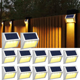 Solar Waterproof Outdoor Lights Warm White 12 Pack Solar Outdoor Lights - Tophatter Daily Deals