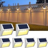Solar Waterproof Outdoor Lights Warm White 6 Pack Solar Outdoor Lights - Tophatter Daily Deals