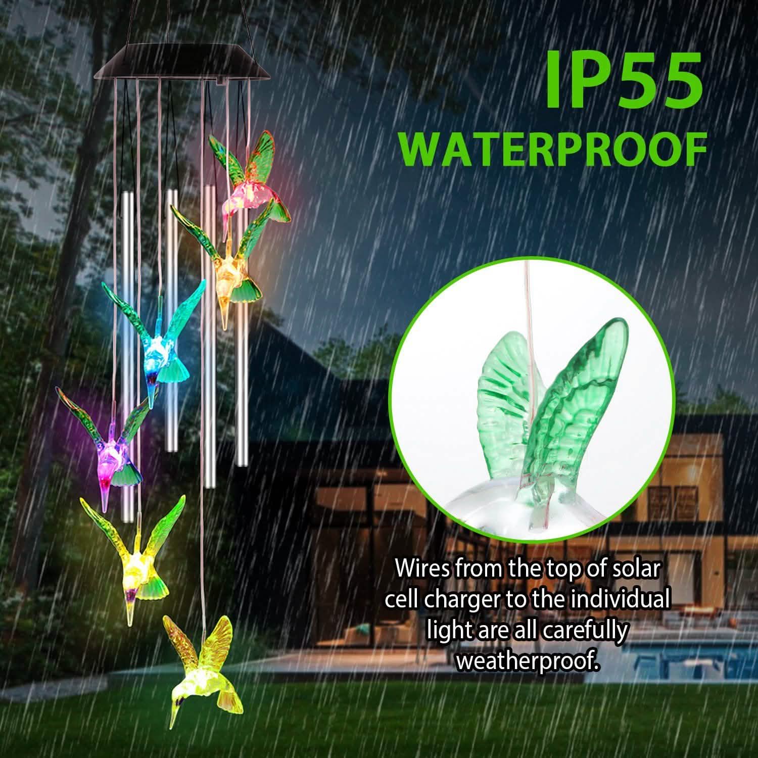 Solar Wind Chime Lights Garden & Patio - Tophatter Daily Deals