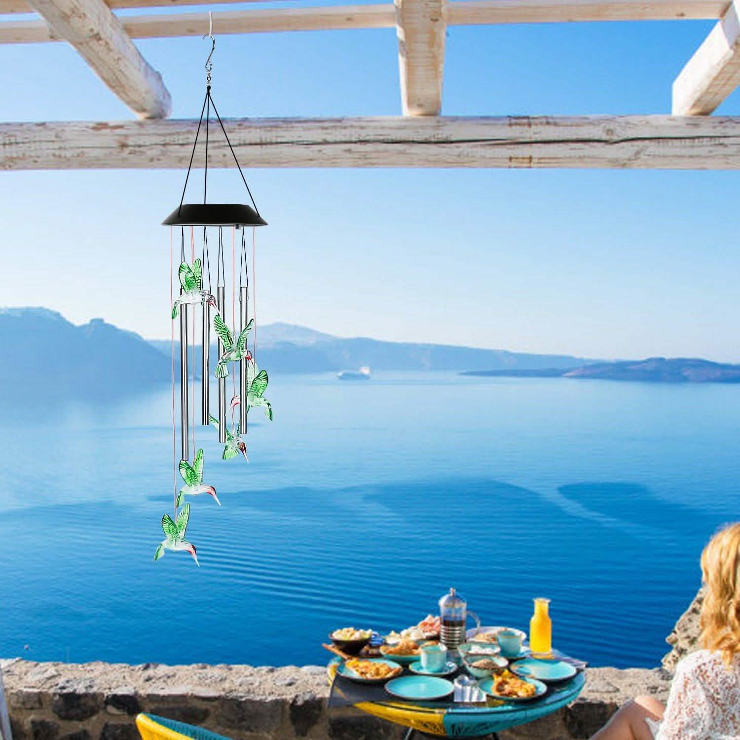 Solar Wind Chime Lights Garden & Patio - Tophatter Daily Deals