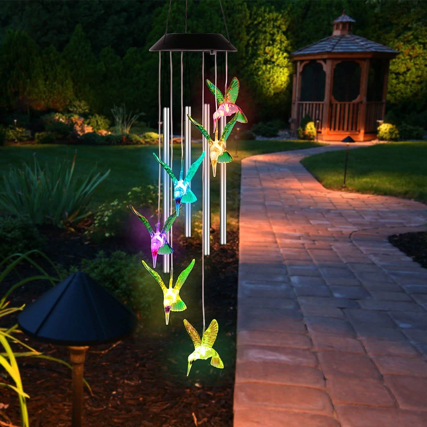 Solar Wind Chime Lights Garden & Patio - Tophatter Daily Deals