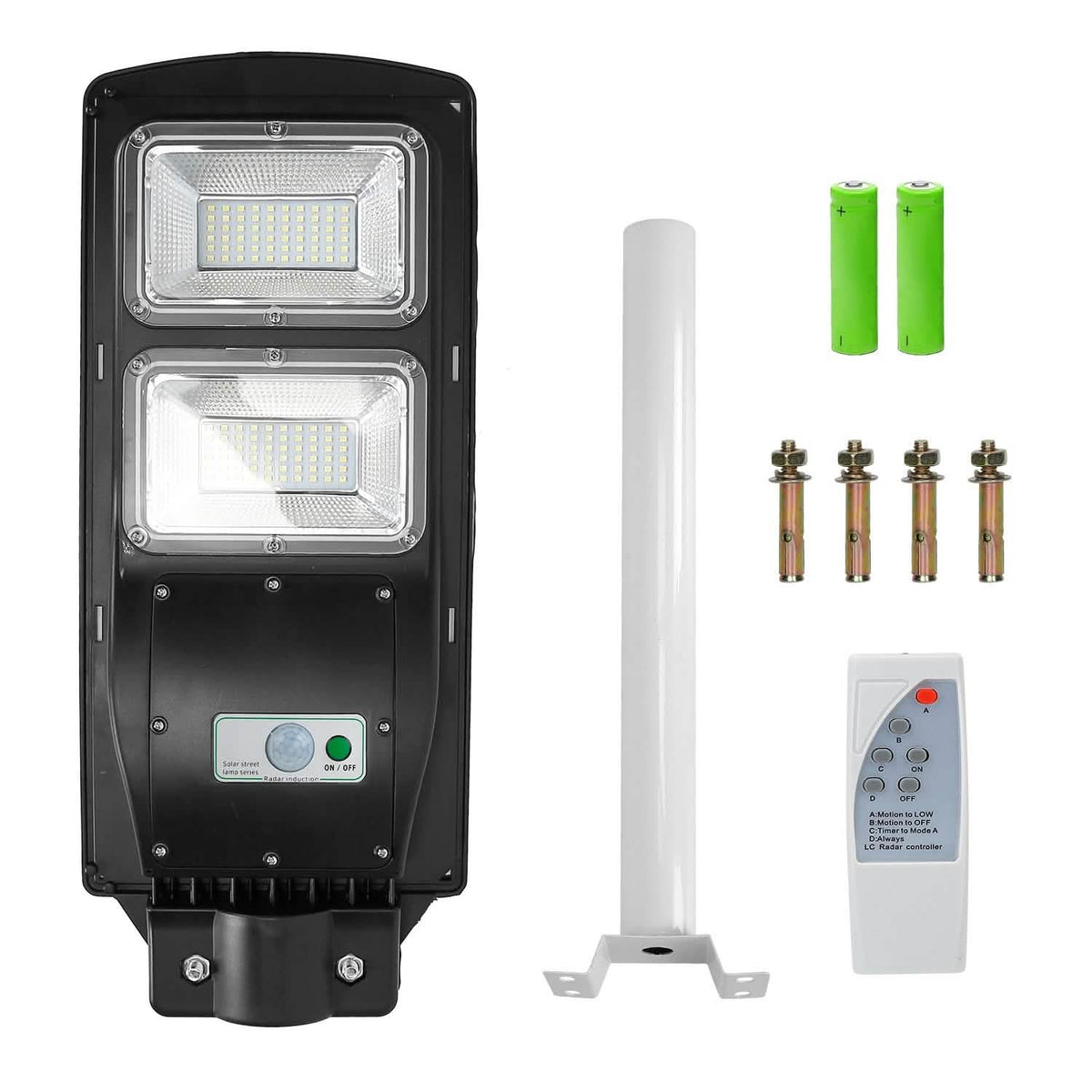 Solar Wireless IP65 Waterproof Street Path Light 60W Outdoor Lighting - Tophatter Daily Deals
