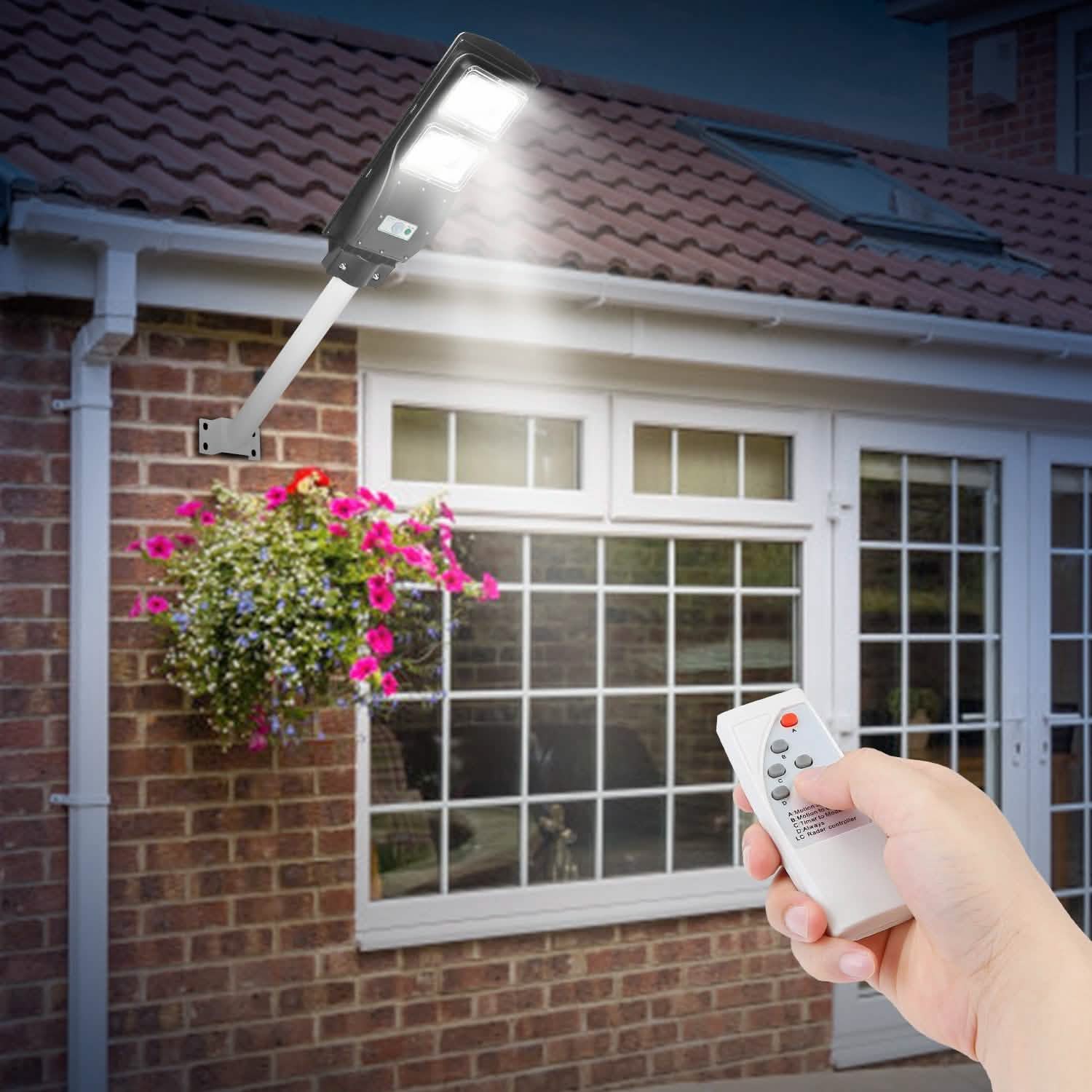 Solar Wireless IP65 Waterproof Street Path Light Outdoor Lighting - Tophatter Daily Deals