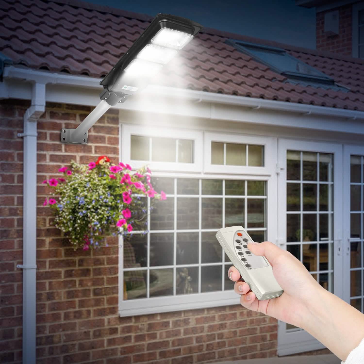 Solar Wireless IP65 Waterproof Street Path Light Outdoor Lighting - Tophatter Daily Deals