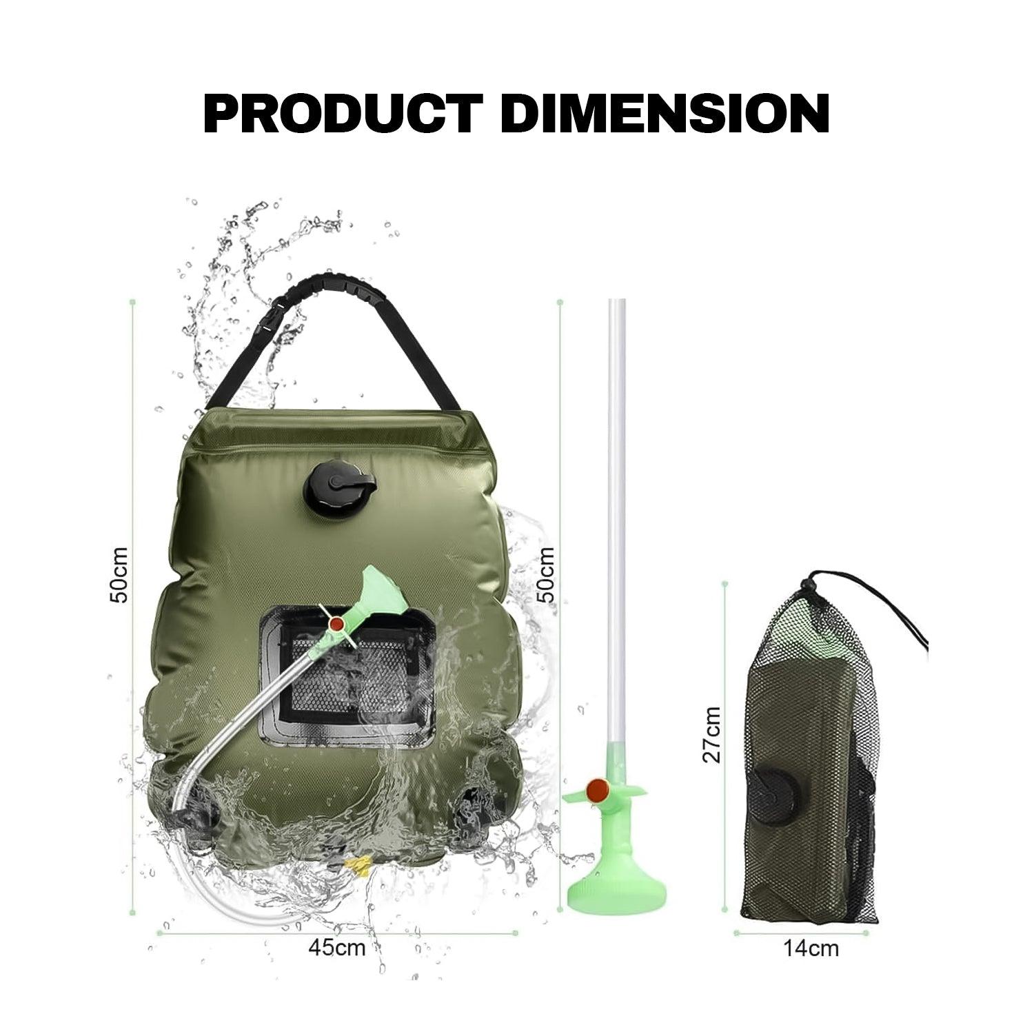 Solar Power Camping Shower - Portable Shower Camping Hiking Solar Shower Bag Outdoor Heating Bathing Shower Home - Tophatter Daily Deals