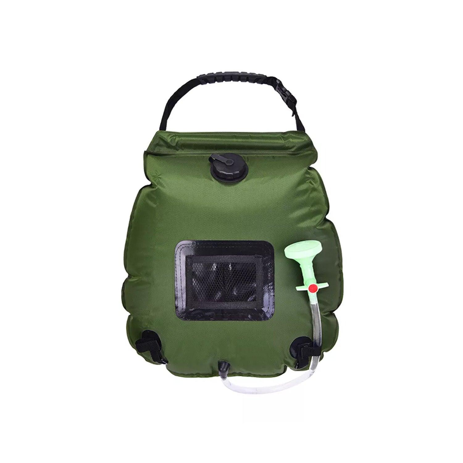 Solar Power Camping Shower - Portable Shower Camping Hiking Solar Shower Bag Outdoor Heating Bathing Shower Green Home - Tophatter Daily Deals