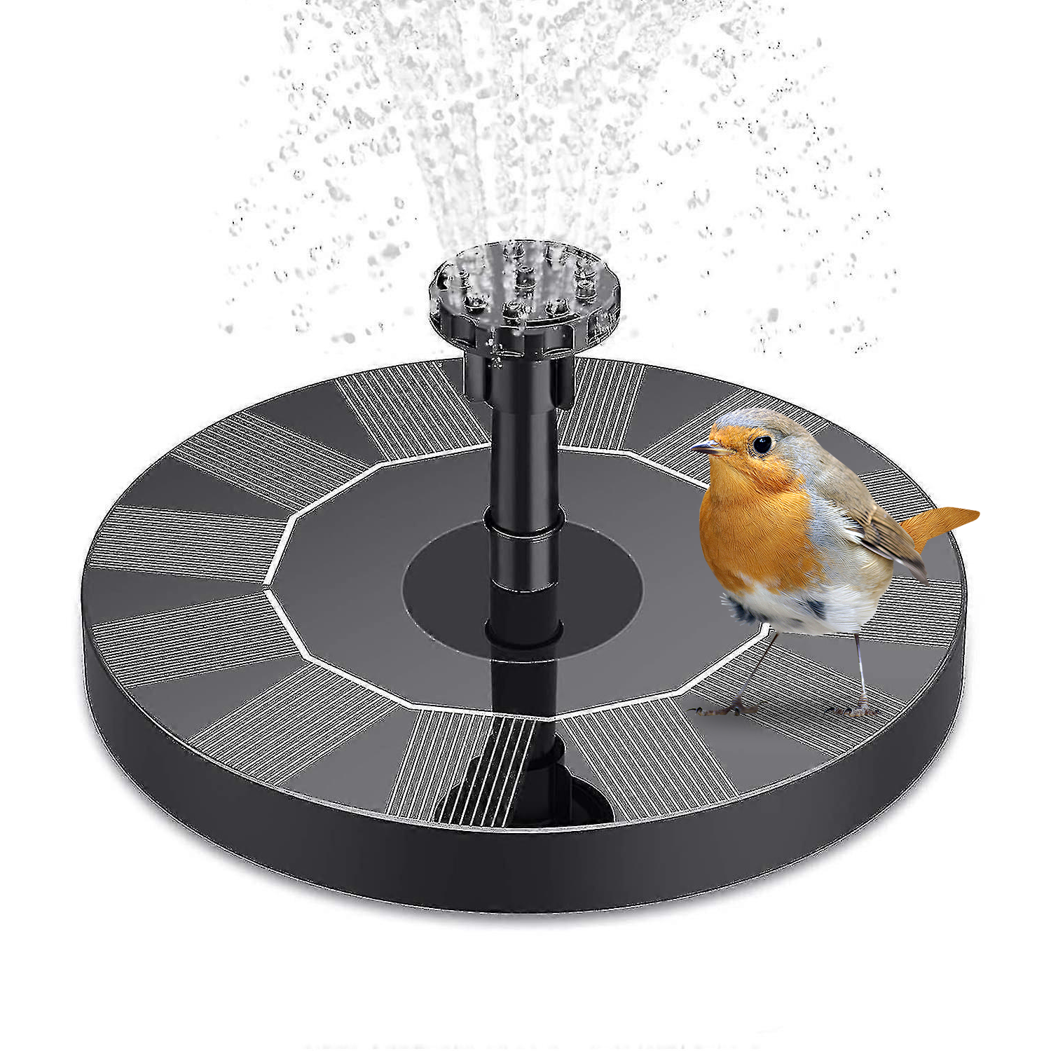 Solar Powered Water Fountain – Eco-Friendly Garden Bird Bath Pump with Panel Solar powered water fountain - Tophatter Daily Deals
