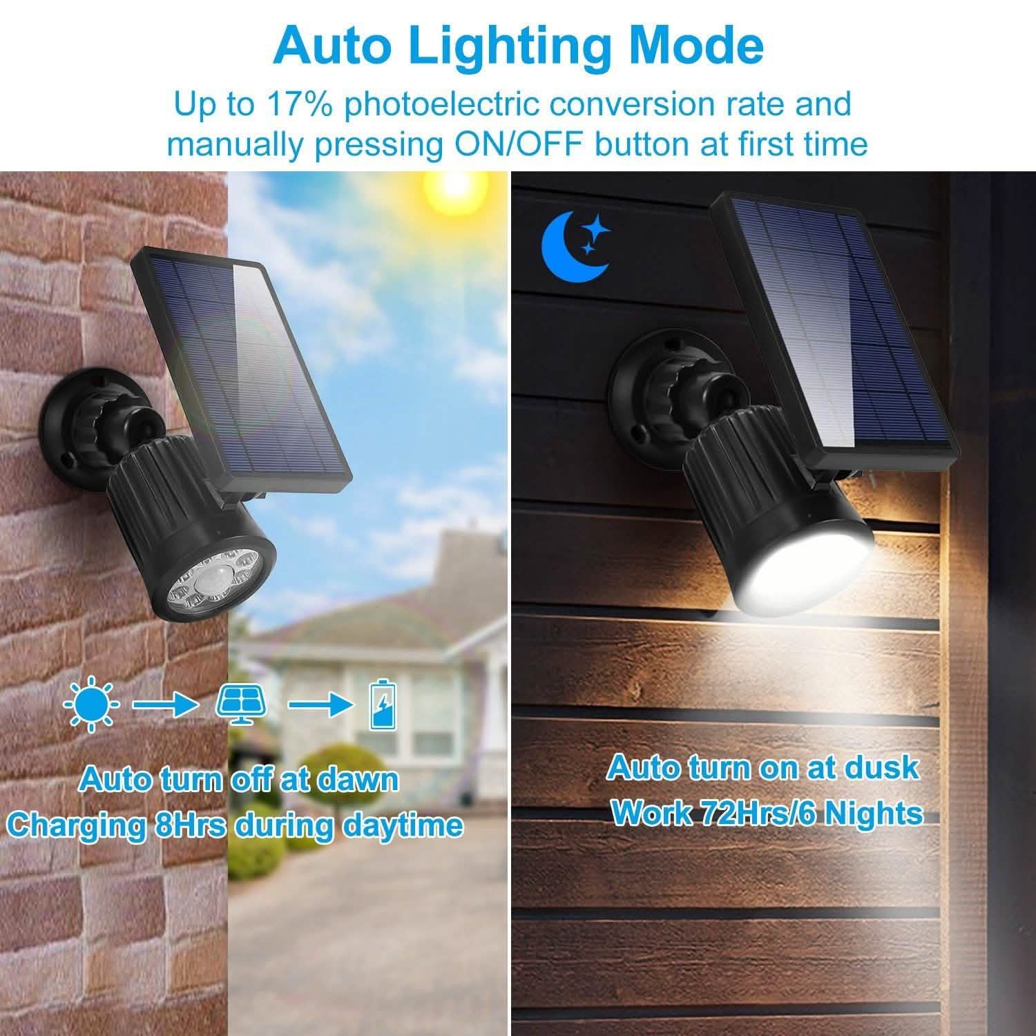Solarek Lights Outdoor Solar Powered LED Spotlights Outdoor Lighting - Tophatter Daily Deals