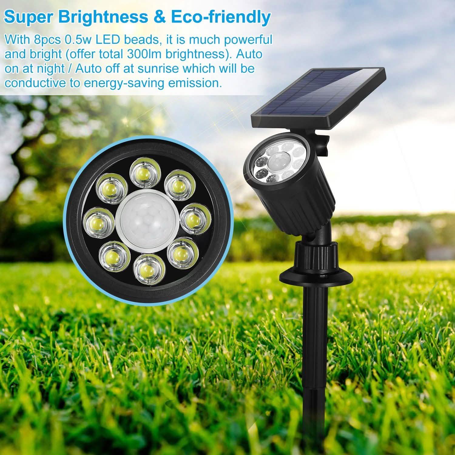 Solarek Lights Outdoor Solar Powered LED Spotlights Outdoor Lighting - Tophatter Daily Deals