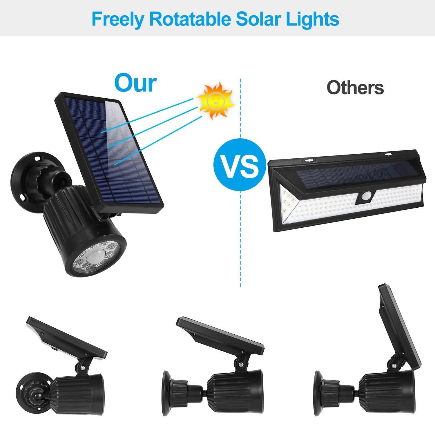 Solarek Lights Outdoor Solar Powered LED Spotlights Outdoor Lighting - Tophatter Daily Deals