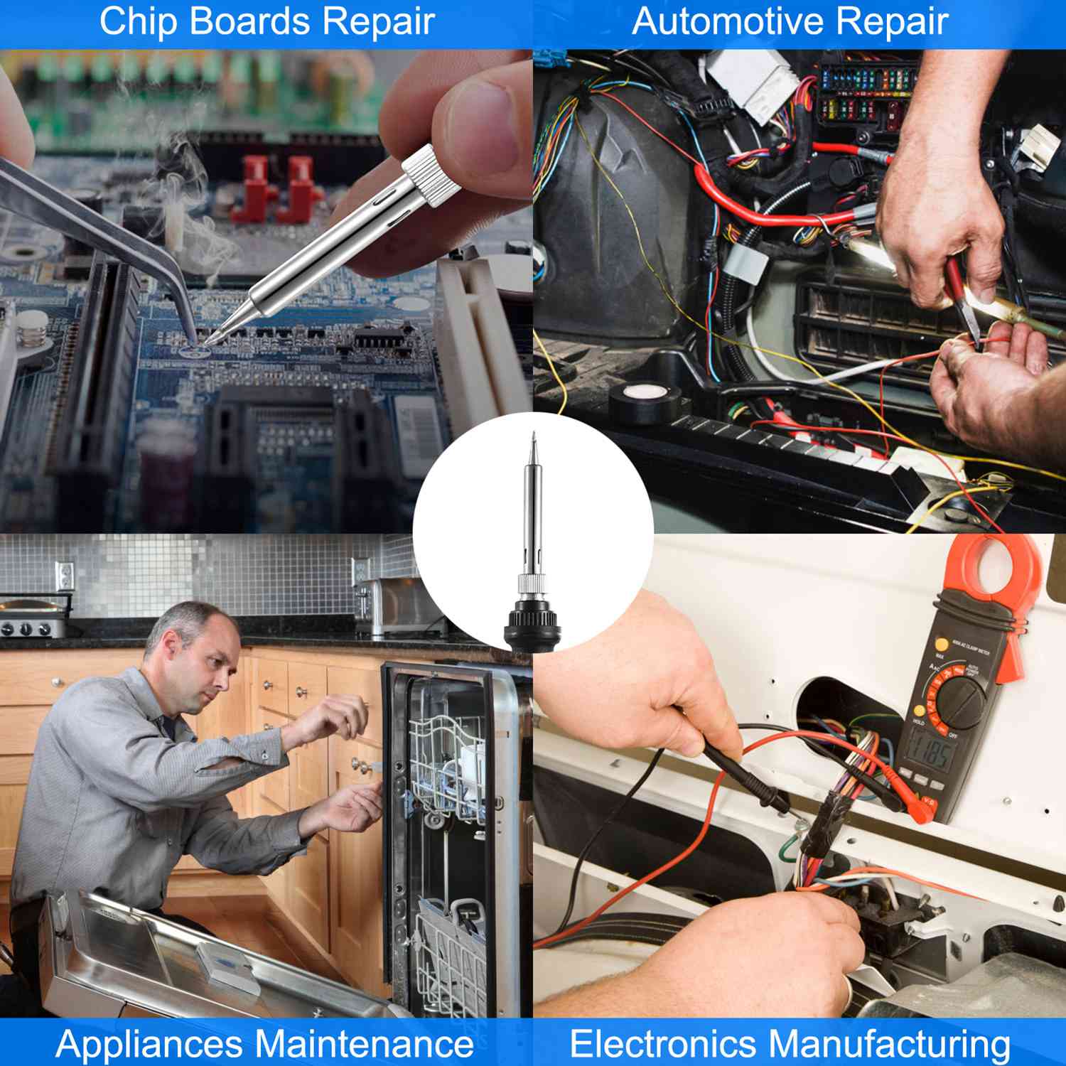 Soldering Iron 110V/60W Adjustable Temperature Home Improvement - Tophatter Daily Deals