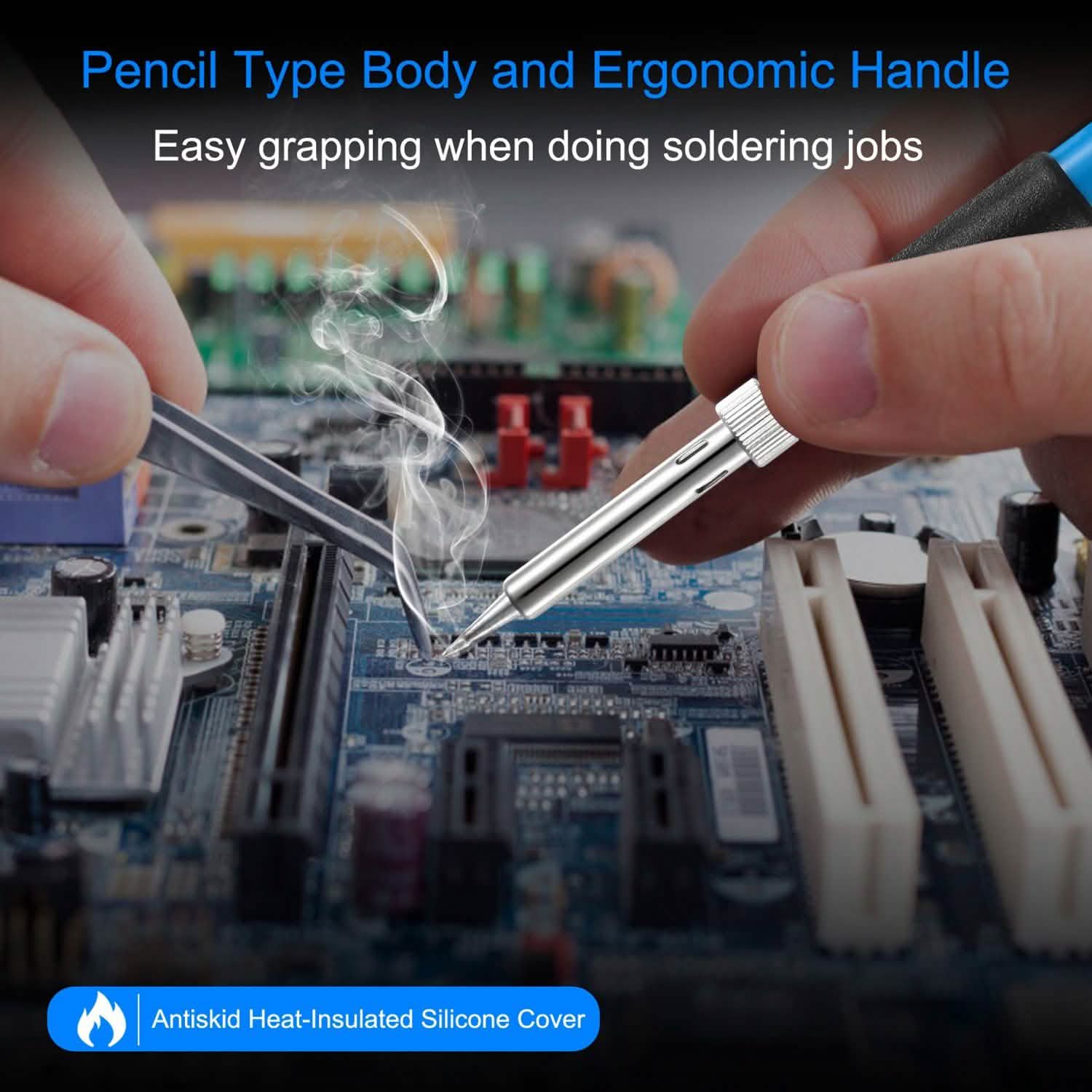 Soldering Iron 110V/60W Adjustable Temperature Home Improvement - Tophatter Daily Deals