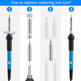Soldering Iron 110V/60W Adjustable Temperature Home Improvement - Tophatter Daily Deals
