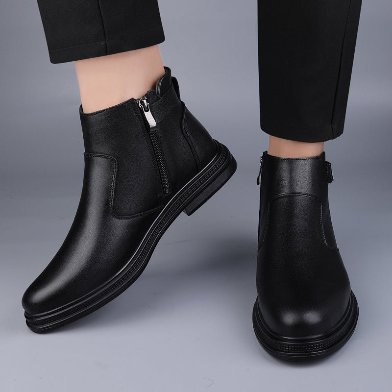 Black Solid Color Outdoor Boots Boots - Tophatter Daily Deals