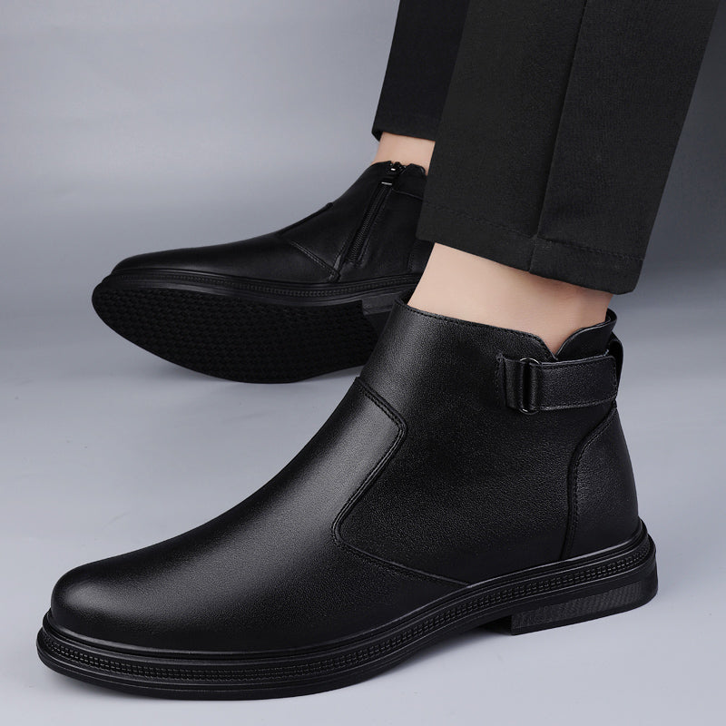 Black Solid Color Outdoor Boots Boots - Tophatter Daily Deals