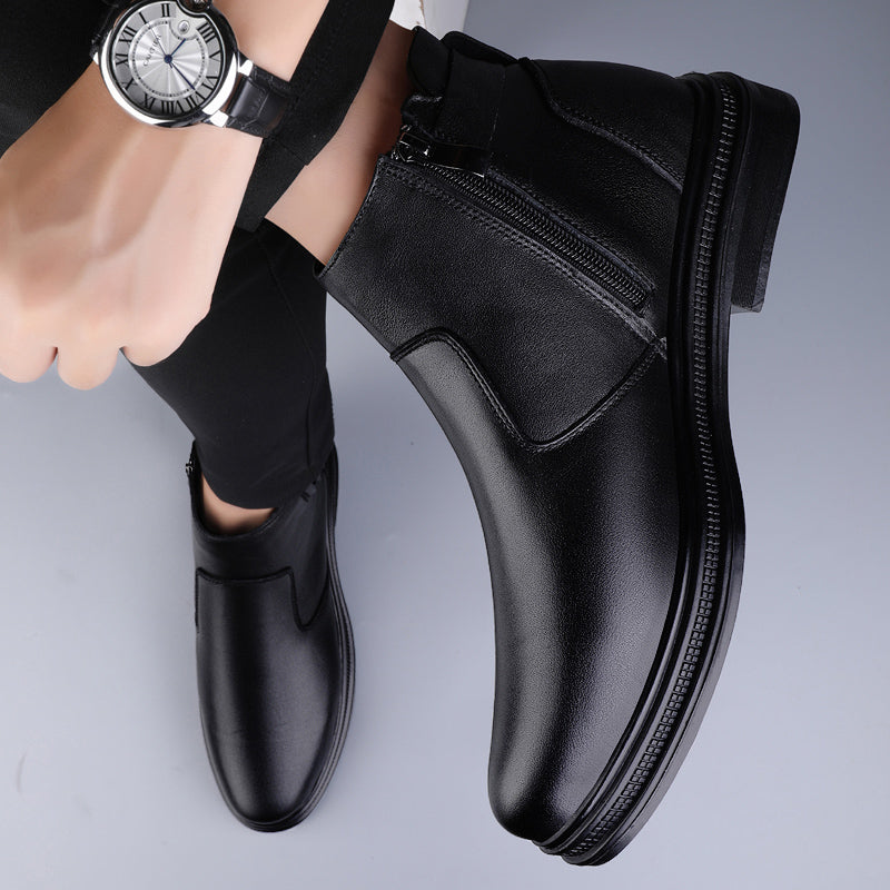 Black Solid Color Outdoor Boots Boots - Tophatter Daily Deals