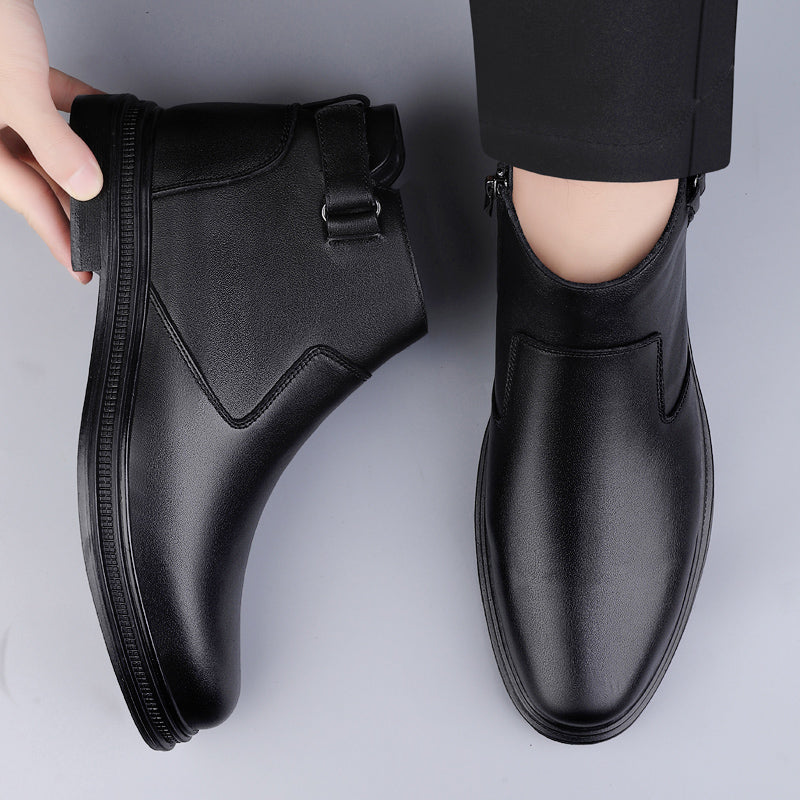 Black Solid Color Outdoor Boots Boots - Tophatter Daily Deals