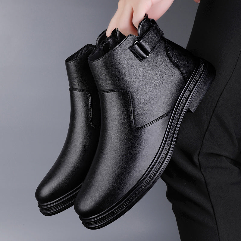 Black Solid Color Outdoor Boots Boots - Tophatter Daily Deals