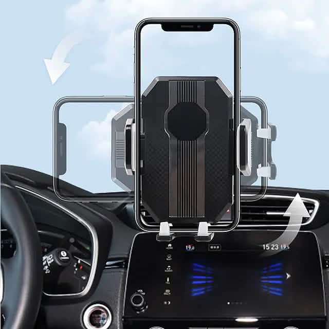 Solid & Durable Car Phone Holder Mount for Dashboard Windshield Long Arm Strong Suction Cell Phone Car Mount Phone Mounts & Holders - Tophatter Daily Deals