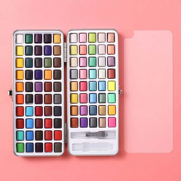 Solid Watercolor Pigment Set 90 Colors School, Office & Art Supplies - Tophatter Daily Deals