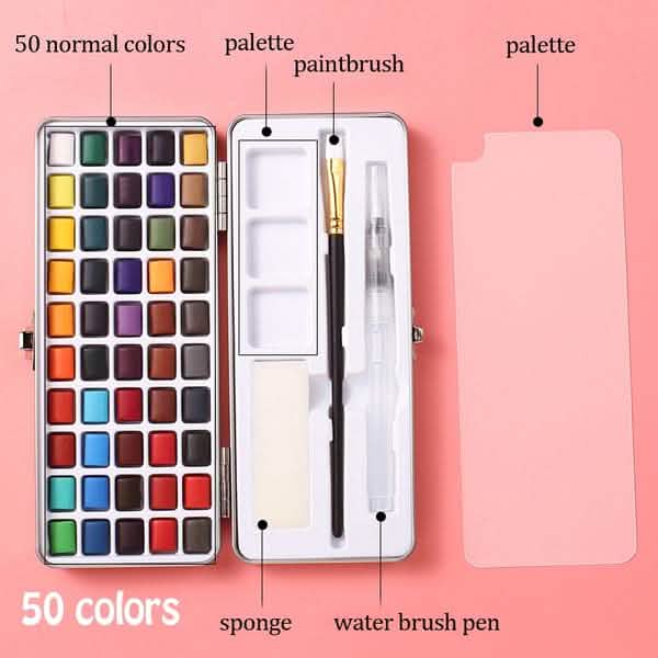 Solid Watercolor Pigment Set School, Office & Art Supplies - Tophatter Daily Deals