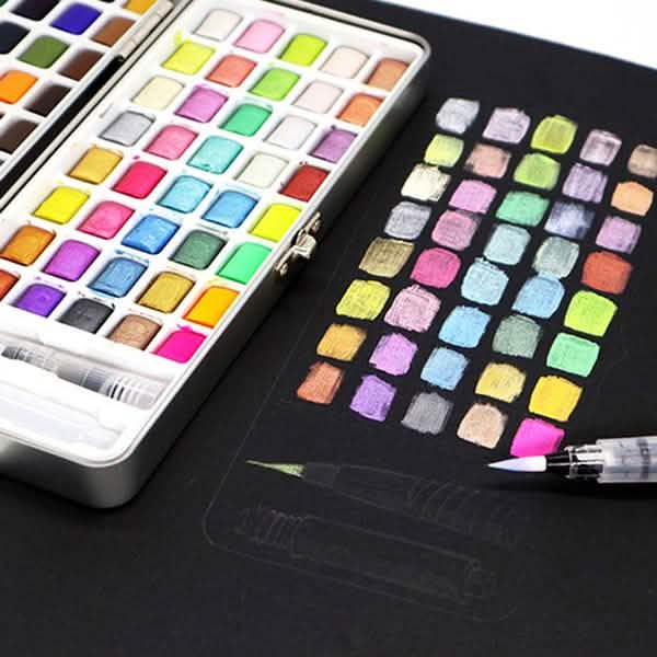 Solid Watercolor Pigment Set School, Office & Art Supplies - Tophatter Daily Deals