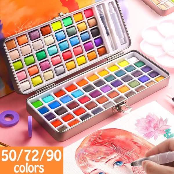 Solid Watercolor Pigment Set School, Office & Art Supplies - Tophatter Daily Deals