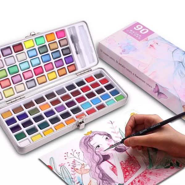Solid Watercolor Pigment Set School, Office & Art Supplies - Tophatter Daily Deals