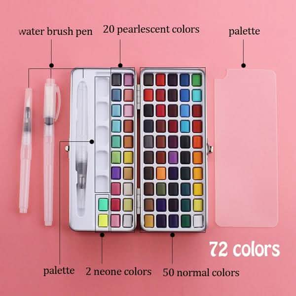 Solid Watercolor Pigment Set School, Office & Art Supplies - Tophatter Daily Deals