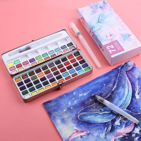Solid Watercolor Pigment Set School, Office & Art Supplies - Tophatter Daily Deals